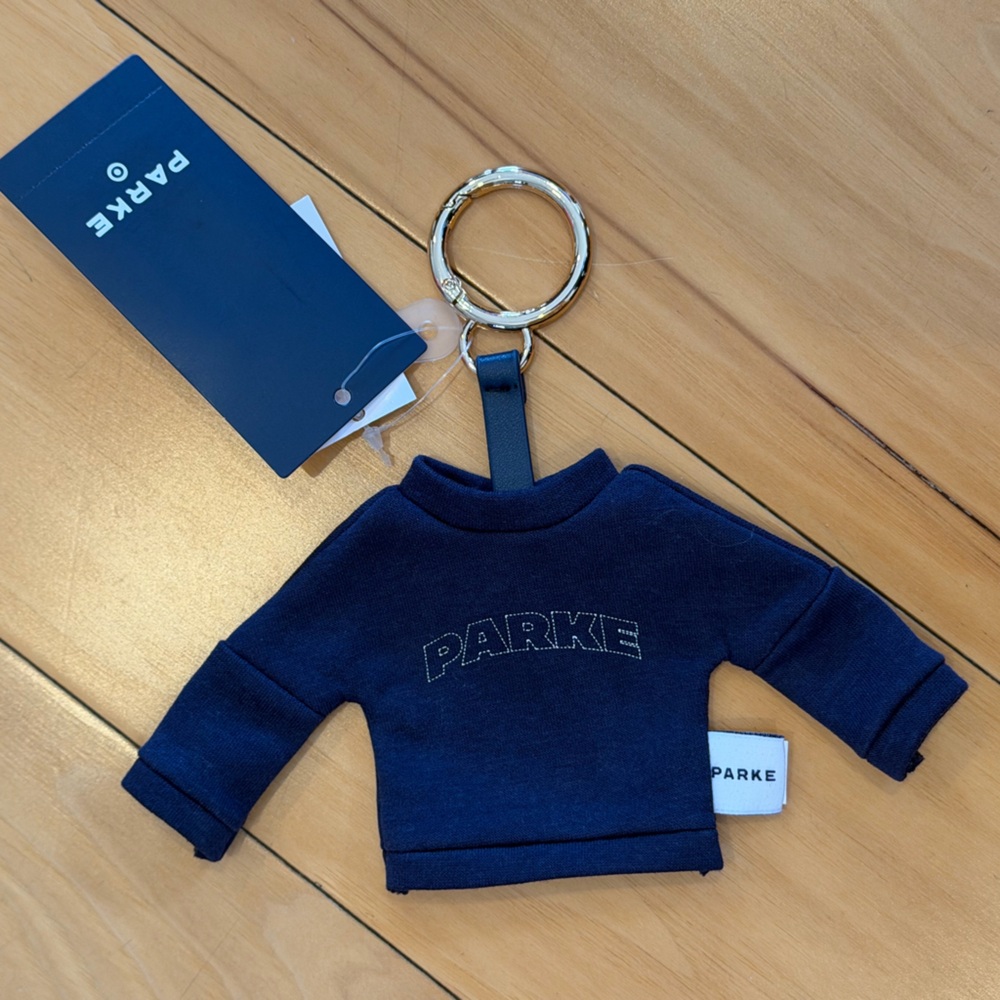PARKE x Target Keychain  Mockneck Navy Mini Sweatshirt NEW NWT